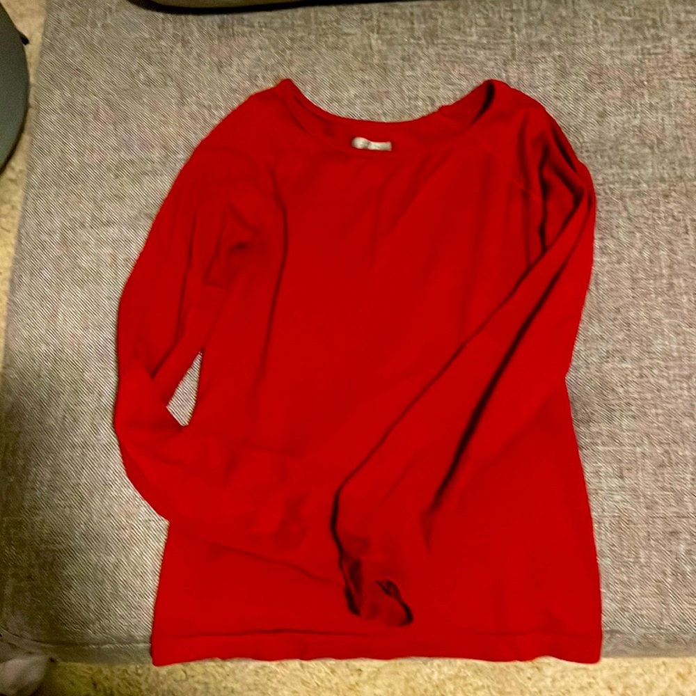 Athleta red long sleeve top size small